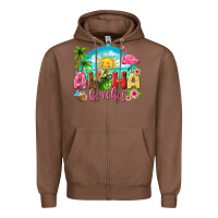 Chestnut aloha beaches Zipper Hoodie - texasbilliewilder