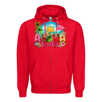 Red aloha beaches Zipper Hoodie - texasbilliewilder