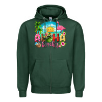 Sports Green aloha beaches Zipper Hoodie - texasbilliewilder
