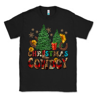 Black christmas cowboy Classic Tee - FaDigitalArtStudio