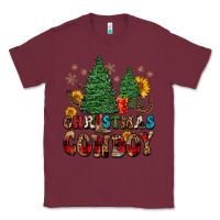 Burgundy christmas cowboy Classic Tee - FaDigitalArtStudio