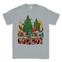 Heather Grey christmas cowboy Classic Tee - FaDigitalArtStudio