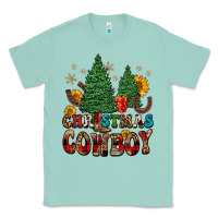 Seafoam christmas cowboy Classic Tee - FaDigitalArtStudio