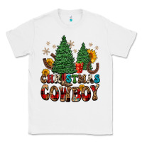 White christmas cowboy Classic Tee - FaDigitalArtStudio