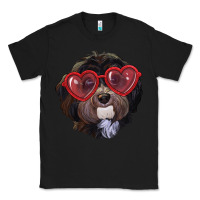 Black havanese dog with love glasses Classic Tee - RanaPortraitStore