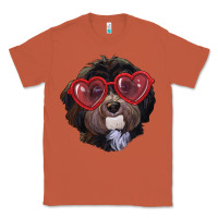 Copper havanese dog with love glasses Classic Tee - RanaPortraitStore