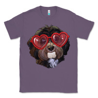 Lavender havanese dog with love glasses Classic Tee - RanaPortraitStore