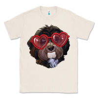 Natural havanese dog with love glasses Classic Tee - RanaPortraitStore