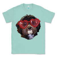Seafoam havanese dog with love glasses Classic Tee - RanaPortraitStore