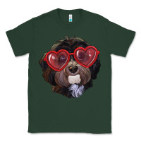 Sports Green havanese dog with love glasses Classic Tee - RanaPortraitStore