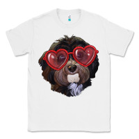 White havanese dog with love glasses Classic Tee - RanaPortraitStore