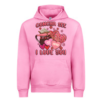 Fuchsia Pink concha see te amo  i love you Urban Hoodie - MaliasSmallBusiness