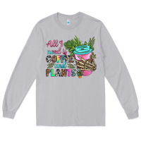Moon Dust all i need is coffee and plants Long Sleeve Tee - texasbilliewilder