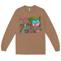 Toasted Coconut all i need is coffee and plants Long Sleeve Tee - texasbilliewilder