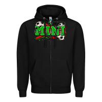Black mini soccer Zipper Hoodie - Zillion Design Studio