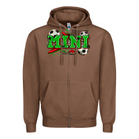 Chestnut mini soccer Zipper Hoodie - Zillion Design Studio