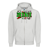 Dove Grey mini soccer Zipper Hoodie - Zillion Design Studio