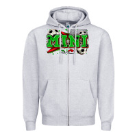 Heather Grey mini soccer Zipper Hoodie - Zillion Design Studio