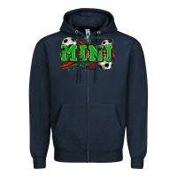 Navy mini soccer Zipper Hoodie - Zillion Design Studio