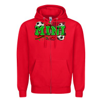 Red mini soccer Zipper Hoodie - Zillion Design Studio