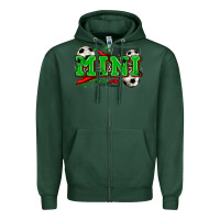 Sports Green mini soccer Zipper Hoodie - Zillion Design Studio