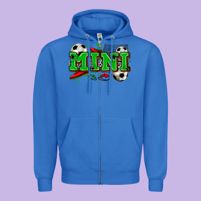 Mini Soccer Zipper Hoodie Designed By Zillion Design Studio