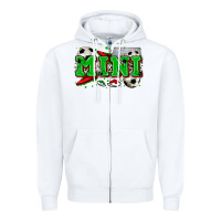 White mini soccer Zipper Hoodie - Zillion Design Studio