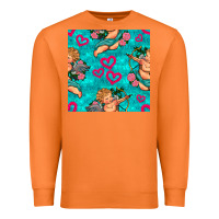 Carrot valentines day cupid and neon heart seamless pattern Premium Sweatshirt - BundleAndBundleShop