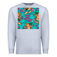 Heather Grey valentines day cupid and neon heart seamless pattern Premium Sweatshirt - BundleAndBundleShop