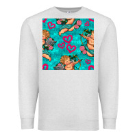 Oatmeal Heather valentines day cupid and neon heart seamless pattern Premium Sweatshirt - BundleAndBundleShop