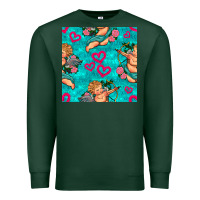 Sports Green valentines day cupid and neon heart seamless pattern Premium Sweatshirt - BundleAndBundleShop