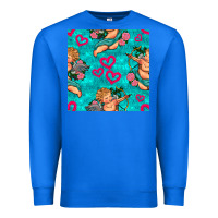 True Royal valentines day cupid and neon heart seamless pattern Premium Sweatshirt - BundleAndBundleShop