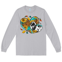 Moon Dust cowhide leopard hearts Long Sleeve Tee - texasbilliewilder