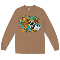 Toasted Coconut cowhide leopard hearts Long Sleeve Tee - texasbilliewilder