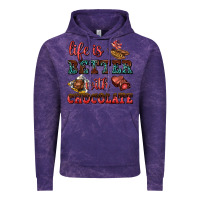 Cloud Purple life is better with chocolate Vintage Hoodie - AdoDesignShop