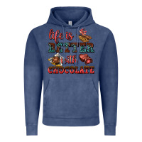 Vintage Denim life is better with chocolate Vintage Hoodie - AdoDesignShop