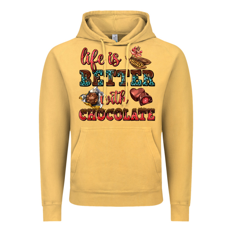 Life Is Better With Chocolate Vintage Hoodie by AdoDesignShop | Teevron
