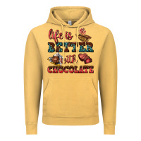 Vintage Mustard life is better with chocolate Vintage Hoodie - AdoDesignShop