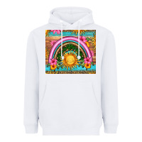 White summer rainbow Heavyweight Hoodie - HRA Design Shop
