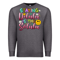 Charcoal Heather staying delulu is the solulu Premium Sweatshirt - Artiststas