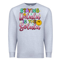 Heather Grey staying delulu is the solulu Premium Sweatshirt - Artiststas