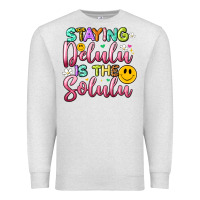 Oatmeal Heather staying delulu is the solulu Premium Sweatshirt - Artiststas