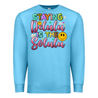 Ocean Blue staying delulu is the solulu Premium Sweatshirt - Artiststas