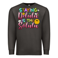 Smoke staying delulu is the solulu Premium Sweatshirt - Artiststas
