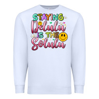 White staying delulu is the solulu Premium Sweatshirt - Artiststas