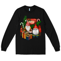Black Christmas Truck And Gnome Long Sleeve Tee - RanaPortraitStore