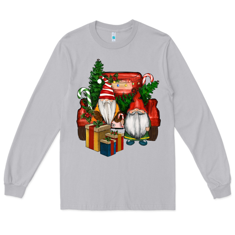 Christmas Truck And Gnome Long Sleeve Tee by RanaPortraitStore | Teevron
