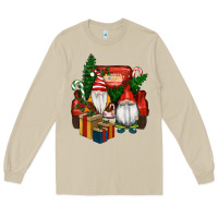 Mushroom Christmas Truck And Gnome Long Sleeve Tee - RanaPortraitStore