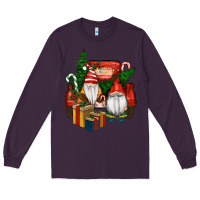 Plum Christmas Truck And Gnome Long Sleeve Tee - RanaPortraitStore