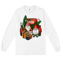 White Christmas Truck And Gnome Long Sleeve Tee - RanaPortraitStore
